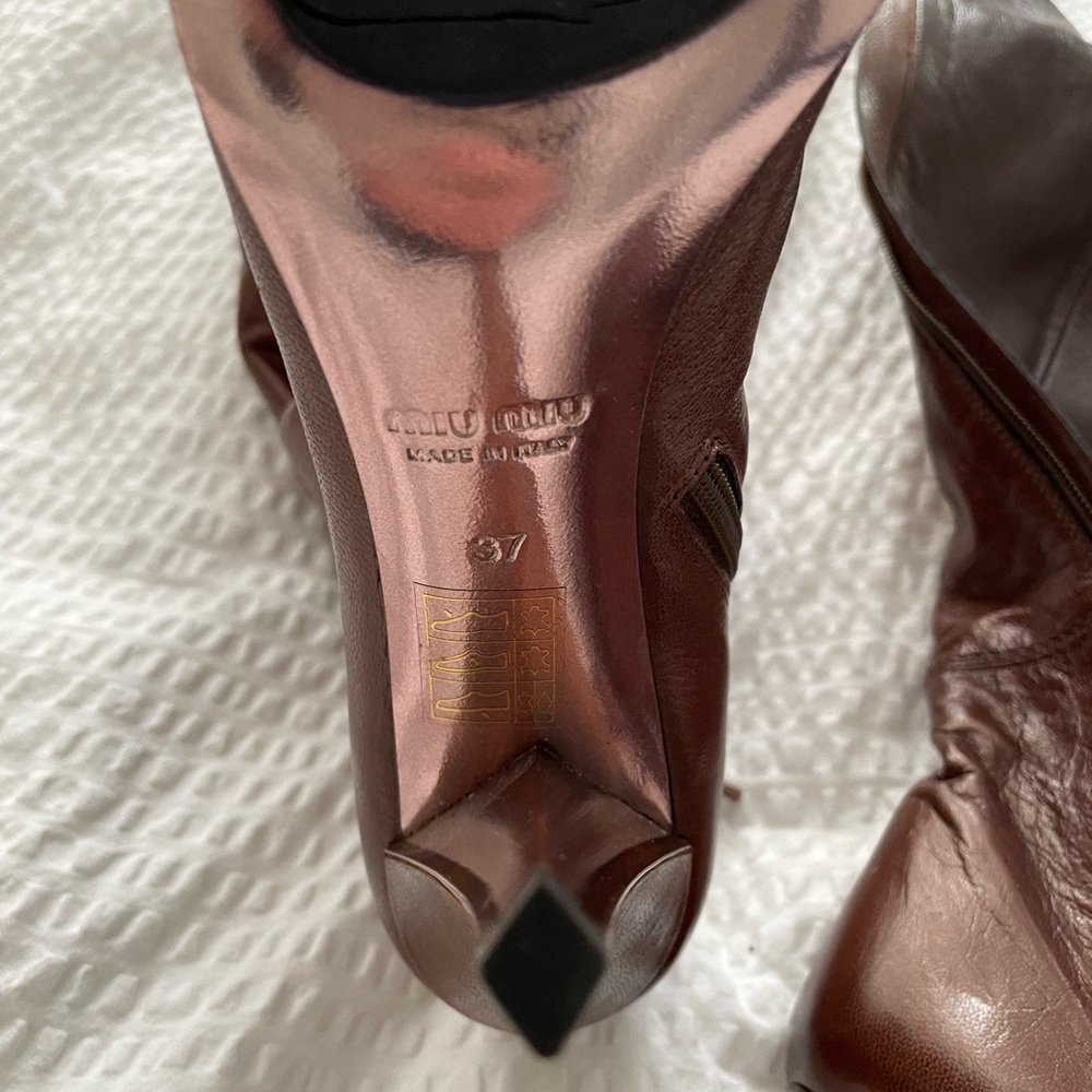 Miu Miu Boots Color Bronze Size 37 - image 6